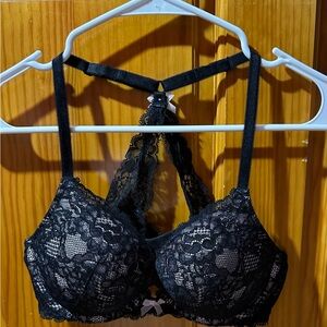 Victoria's Secret Black Lace Push-Up Bra